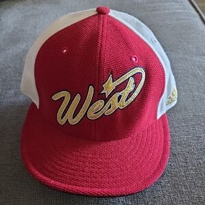 Adidas Red and White West Cap